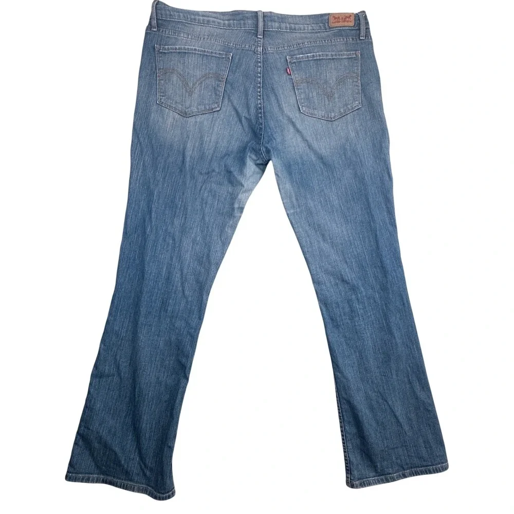 Levis 524 Bootcut Jeans Womens 17 Blue Denim Mid Rise Stretch Pakistan Made